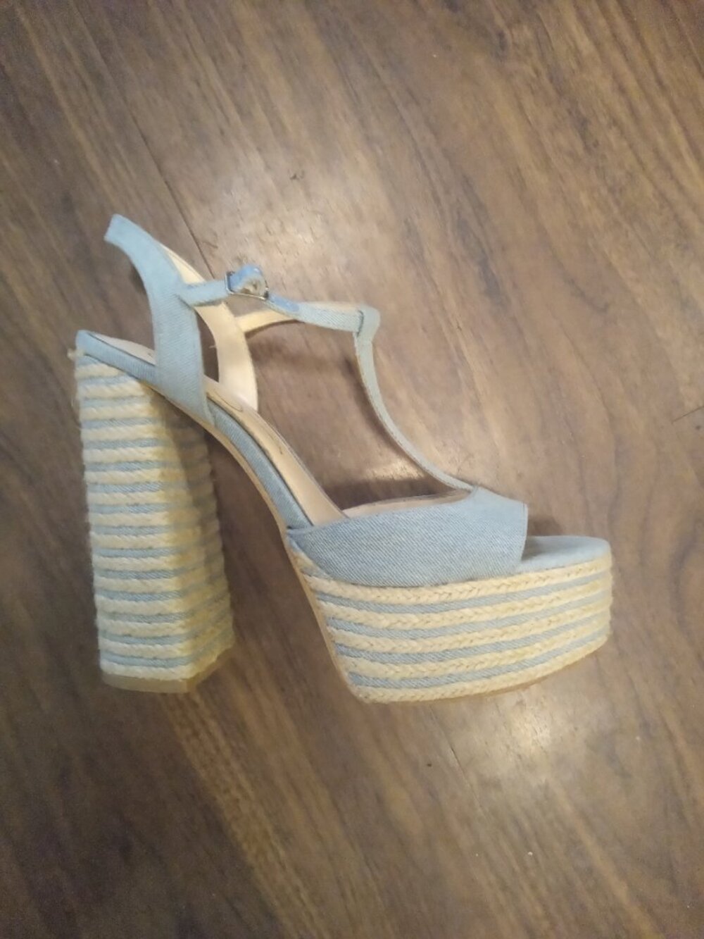 Barely worn Jessica Simpson blue jean heels